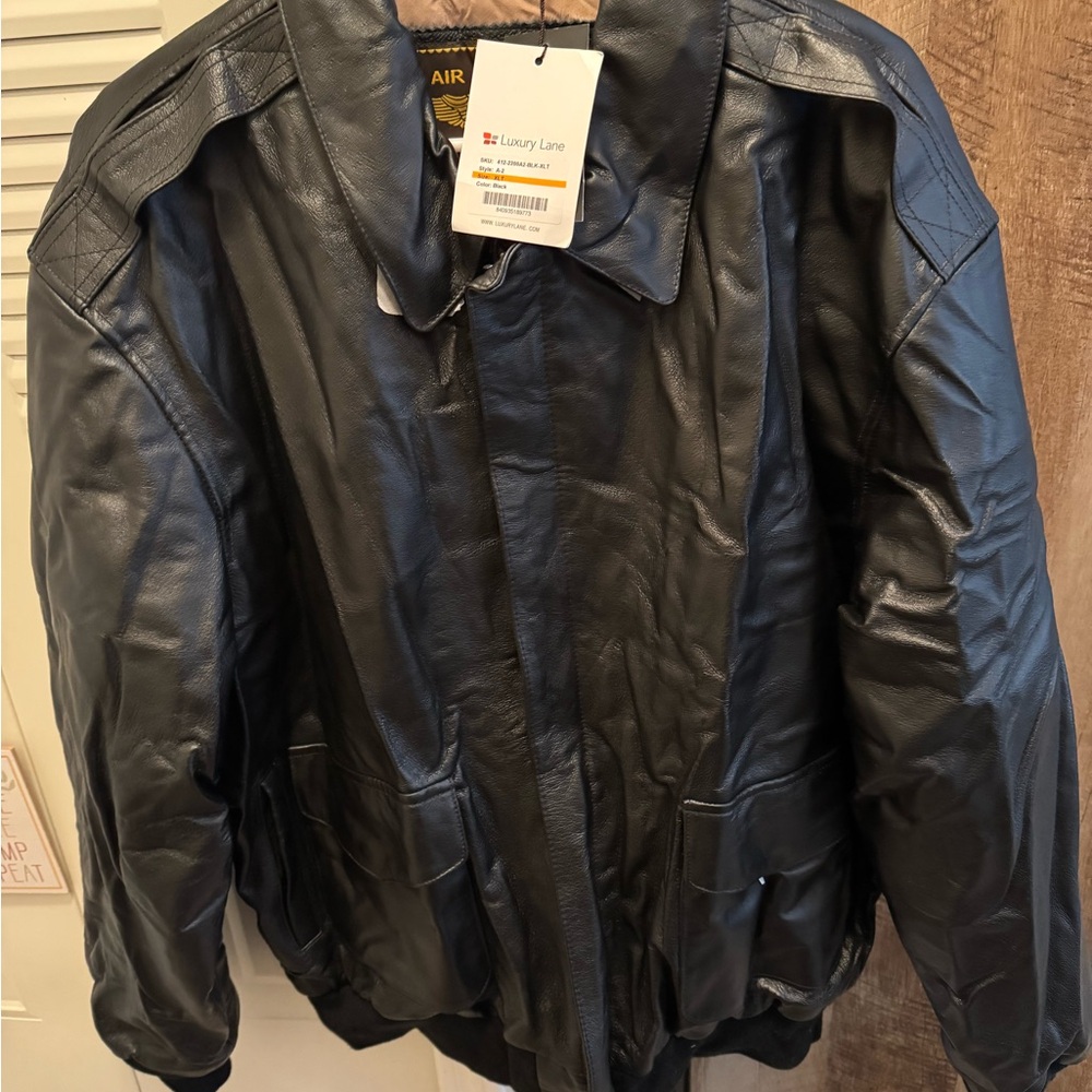 Landing Leathers Men Air Force A-2 Leather Flight Bomber Jacket